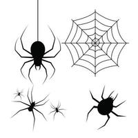 Spinnenvektorentwurfsillustration lokalisiert auf weißem Hintergrund vektor