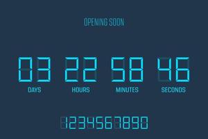 Coundown Timer Vektor Design Illustration auf Hintergrund isoliert