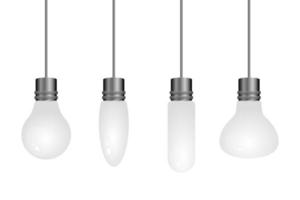 realistisk glödlampa vektor design illustration isolerad på vit bakgrund