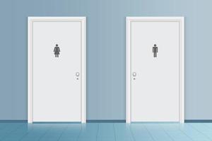Badezimmer Toilettentür Vektor Design Illustration