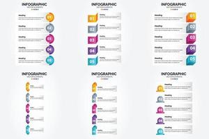 flaches Designset der Vektorillustrations-Infografiken für Werbebroschürenflieger und -zeitschrift vektor