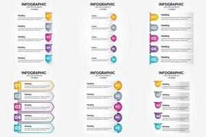 flaches Designset der Vektorillustrations-Infografiken für Werbebroschürenflieger und -zeitschrift vektor