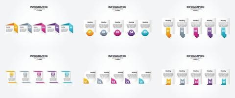 flaches Designset der Vektorillustrations-Infografiken für Werbebroschürenflieger und -zeitschrift vektor