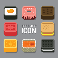 Lebensmittel-App-Symbol vektor