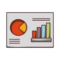 Dokumentendiagramm-Vorport-Geschäftsikone isolierte Designschatten vektor