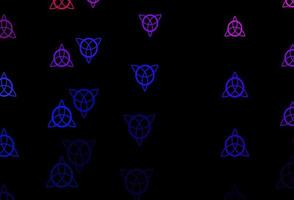 dunkelblaue, rote Vektorbeschaffenheit mit Religionssymbolen. vektor