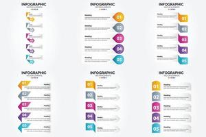 flaches Designset der Vektorillustrations-Infografiken für Werbebroschürenflieger und -zeitschrift vektor