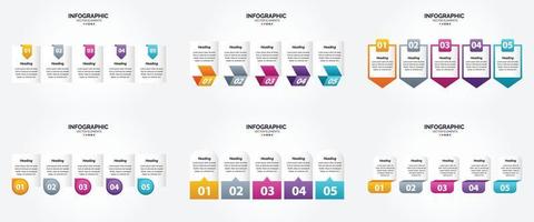 flaches Designset der Vektorillustrations-Infografiken für Werbebroschürenflieger und -zeitschrift vektor