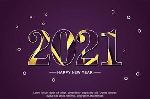 abstraktes Hintergrunddesign des neuen Jahres 2021 vektor