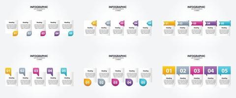 flaches Designset der Vektorillustrations-Infografiken für Werbebroschürenflieger und -zeitschrift vektor