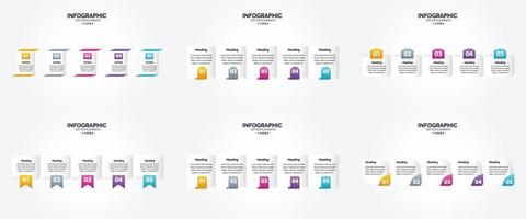 flaches Designset der Vektorillustrations-Infografiken für Werbebroschürenflieger und -zeitschrift vektor