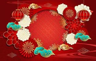 kinesiska nyår festlighet bakgrund koncept vektor
