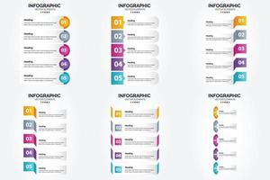 flaches Designset der Vektorillustrations-Infografiken für Werbebroschürenflieger und -zeitschrift vektor