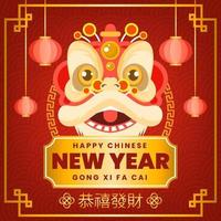 Löwentanz chinesisches Neujahrsfest vektor