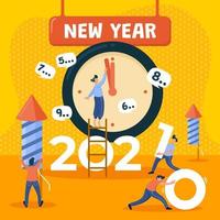 Neujahr 2021 Countdown vektor