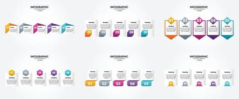 flaches Designset der Vektorillustrations-Infografiken für Werbebroschürenflieger und -zeitschrift vektor