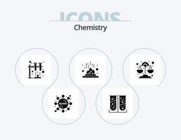 Chemie-Glyphen-Icon-Pack 5 Icon-Design. Wissenschaft. Chemie. Wissenschaft. Wissenschaft. Wärme vektor