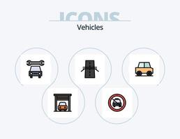fordon linje fylld ikon packa 5 ikon design. fordon. plus. bil. bil. fordon vektor