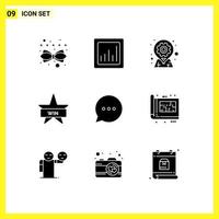 9 kreative Symbole moderne Zeichen und Symbole des Chats gewinnen Geo-Insignien-Abzeichen editierbare Vektordesign-Elemente vektor