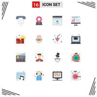 16 kreativ ikoner modern tecken och symboler av programmering design stift kodning snabblänkar redigerbar packa av kreativ vektor design element