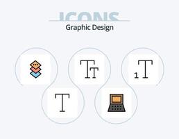 Designlinie gefüllt Icon Pack 5 Icon Design. . ausrichten. Zitate vektor