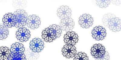 natürliches Layout des hellblauen Vektors mit Blumen. vektor