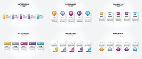 flaches Designset der Vektorillustrations-Infografiken für Werbebroschürenflieger und -zeitschrift vektor