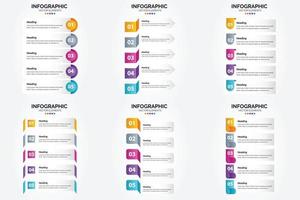 flaches Designset der Vektorillustrations-Infografiken für Werbebroschürenflieger und -zeitschrift vektor