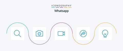 whatsapp blå 5 ikon packa Inklusive . ui. grundläggande. grundläggande. ljus vektor