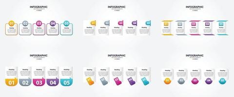 flaches Designset der Vektorillustrations-Infografiken für Werbebroschürenflieger und -zeitschrift vektor