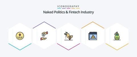 nackte Politik und Fintech-Industrie 25 gefüllte Symbolpakete mit Nachrichten. Scherz. Vereinbarung. gefälscht. Pazifismus vektor