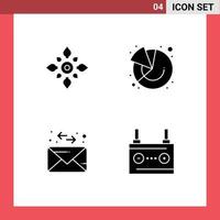 uppsättning av 4 modern ui ikoner symboler tecken för fira marknadsföring diwali Diagram post redigerbar vektor design element