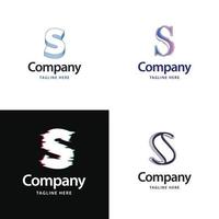 brev s stor logotyp packa design kreativ modern logotyper design för din företag vektor