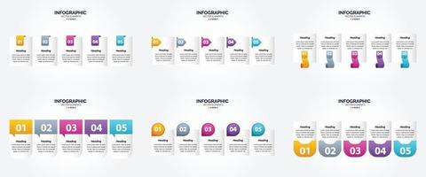 flaches Designset der Vektorillustrations-Infografiken für Werbebroschürenflieger und -zeitschrift vektor