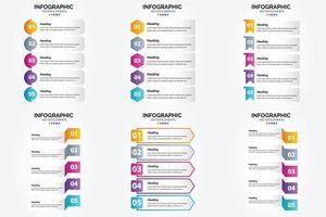 flaches Designset der Vektorillustrations-Infografiken für Werbebroschürenflieger und -zeitschrift vektor