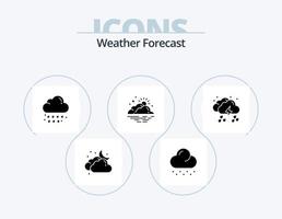 Wetter-Glyphen-Icon-Pack 5 Icon-Design. fallen lassen. Wetter. fallen lassen. Sonne. Tag vektor