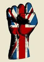 Geist einer Nation, britische Flagge mit Faustskizze