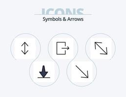 symbole und pfeile linie gefüllt icon pack 5 icon design. . Pfeil. . eintreten vektor