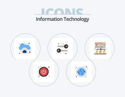 Informationstechnologie-Flachbild-Icon-Pack 5-Icon-Design. . . Benutzer. Verwaltung. Sicherung vektor