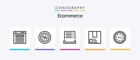 e-handel linje 5 ikon packa Inklusive e. handel. kontanter. tid. datum. kreativ ikoner design vektor