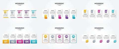 flaches Designset der Vektorillustrations-Infografiken für Werbebroschürenflieger und -zeitschrift vektor