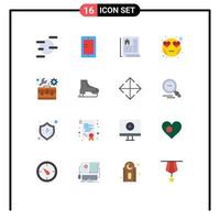 universell ikon symboler grupp av 16 modern platt färger av inställningar reparera egendom utrustning kärlek redigerbar packa av kreativ vektor design element
