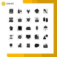 25 kreativ ikoner modern tecken och symboler av checklista kolla upp prydnad bock skalle redigerbar vektor design element