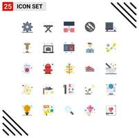 uppsättning av 25 modern ui ikoner symboler tecken för skåpbil leverans layout kniv maträtt redigerbar vektor design element