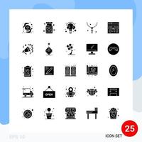 25 kreativ ikoner modern tecken och symboler av halsband halloween utbildning påsk Glödlampa redigerbar vektor design element