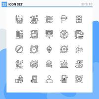 25 linje begrepp för webbplatser mobil och appar filippinska statistik produkt inställningar människor redigerbar vektor design element