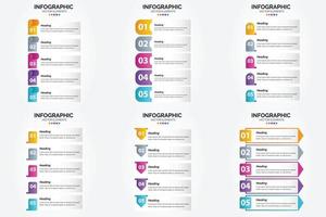 flaches Designset der Vektorillustrations-Infografiken für Werbebroschürenflieger und -zeitschrift vektor