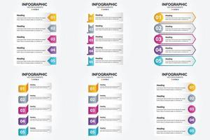 flaches Designset der Vektorillustrations-Infografiken für Werbebroschürenflieger und -zeitschrift vektor