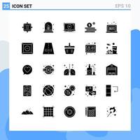 25 kreative Symbole moderne Zeichen und Symbole von Klick-Laptop-Anwendung Geldbudget editierbare Vektordesign-Elemente vektor