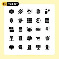 25 kreativ ikoner modern tecken och symboler av kropp sötsaker värd muffin efterrätt redigerbar vektor design element